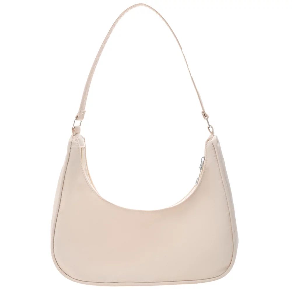 CHAMAIR Fashion Women Pure Color Underarm Hobos Bags Top-handle Handbag (Beige) | Walmart (US)