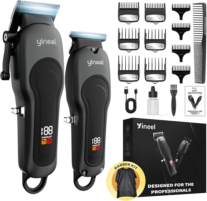 Yineel Hair Clippers for Men, Professional Cordless Clippers & Trimmer Set, Super Quiet, Clippers... | Amazon (US)
