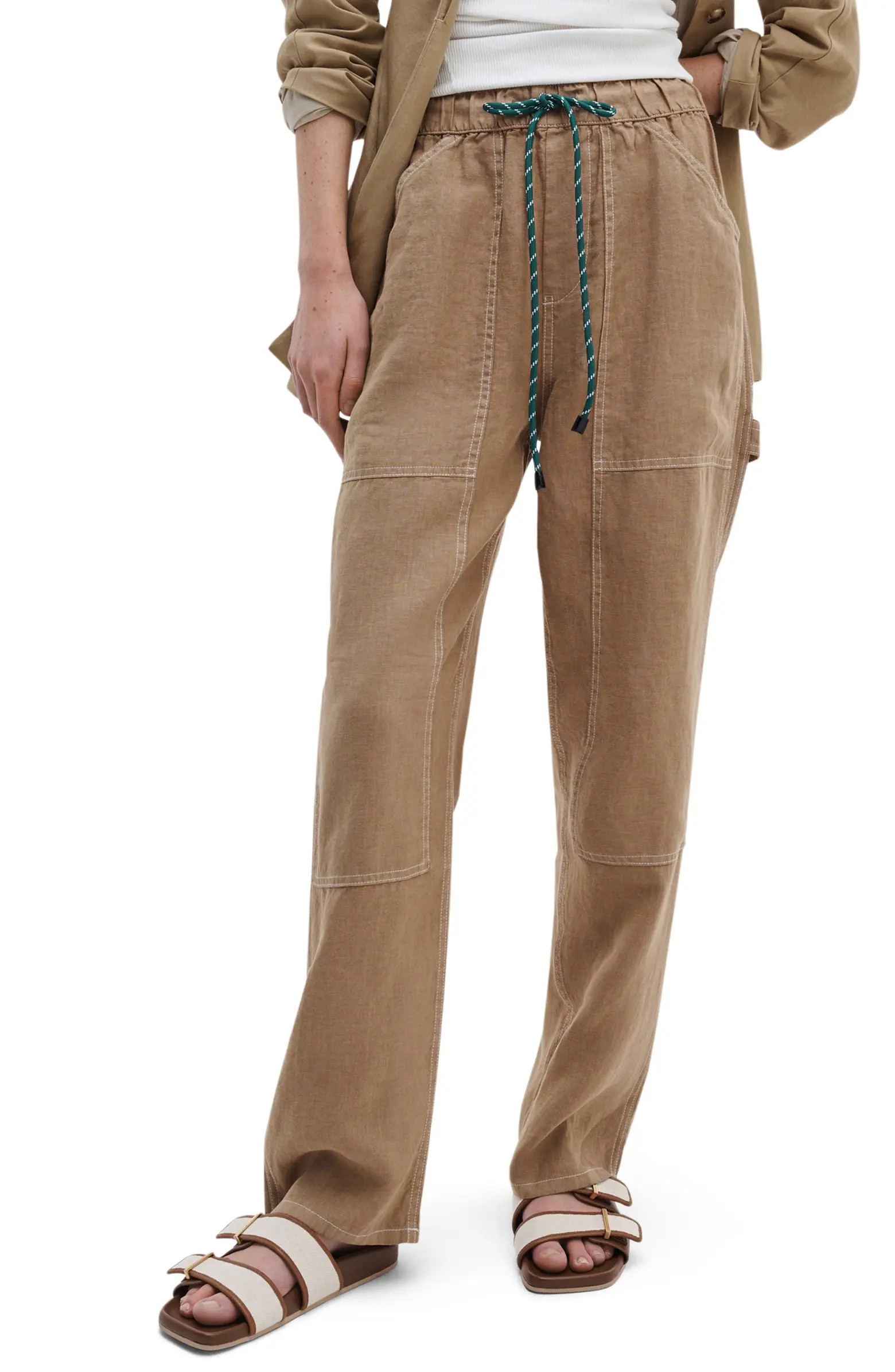Atlas Linen Drawstring Carpenter Pants | Nordstrom