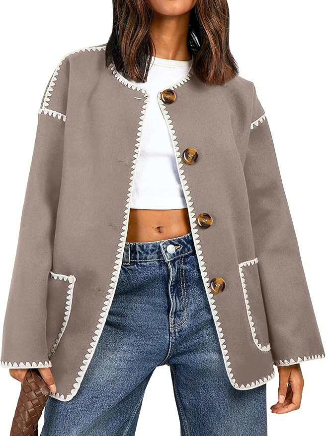 LILLUSORY Women's Fall Open Front Cardigans Long Sleeve Oversized Button Up Knit Sweaters | Amazon (US)