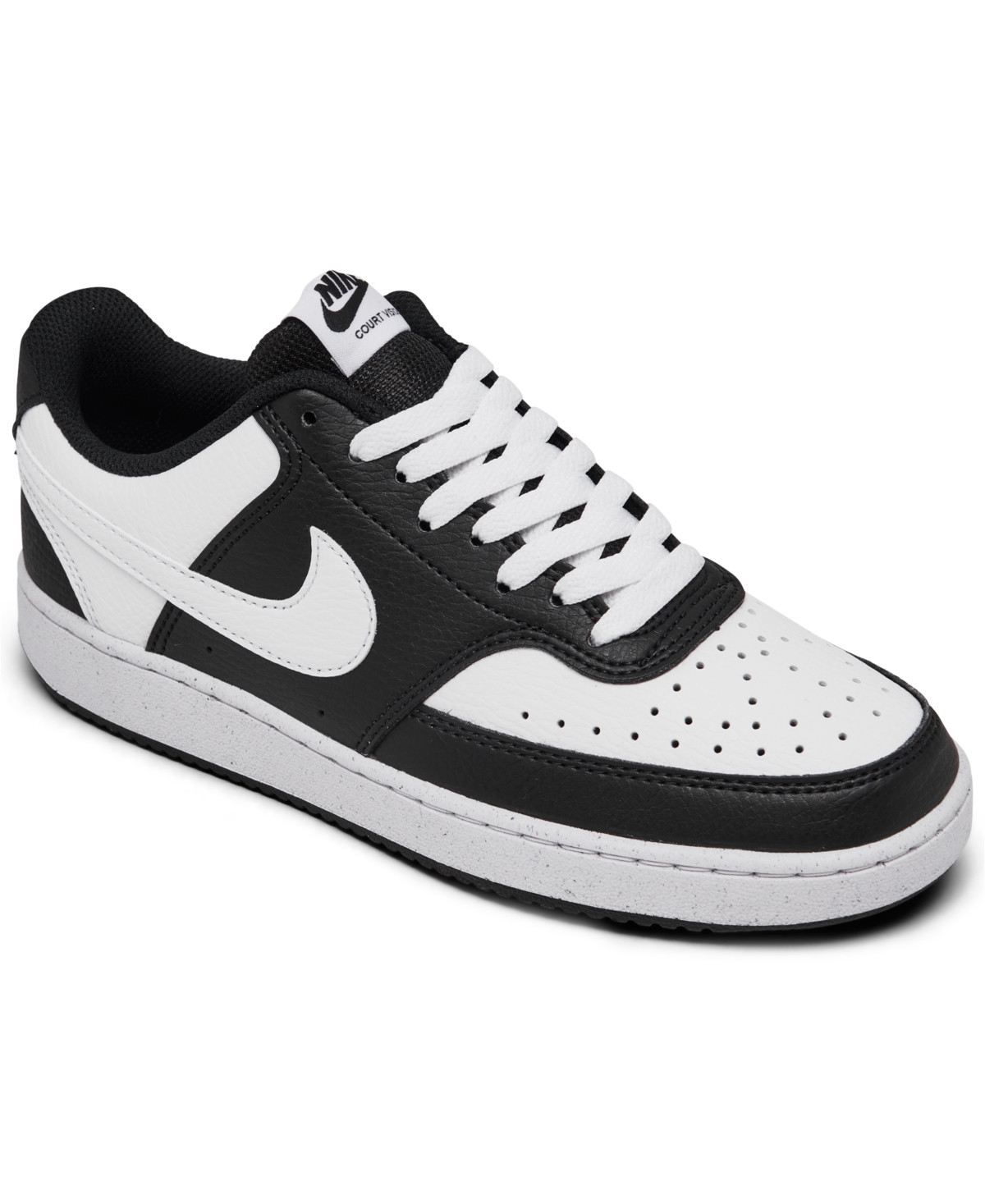 Nike Women's Court Vision Low Next Nature Casual Sneakers from Finish Line - Black/White | Macy's