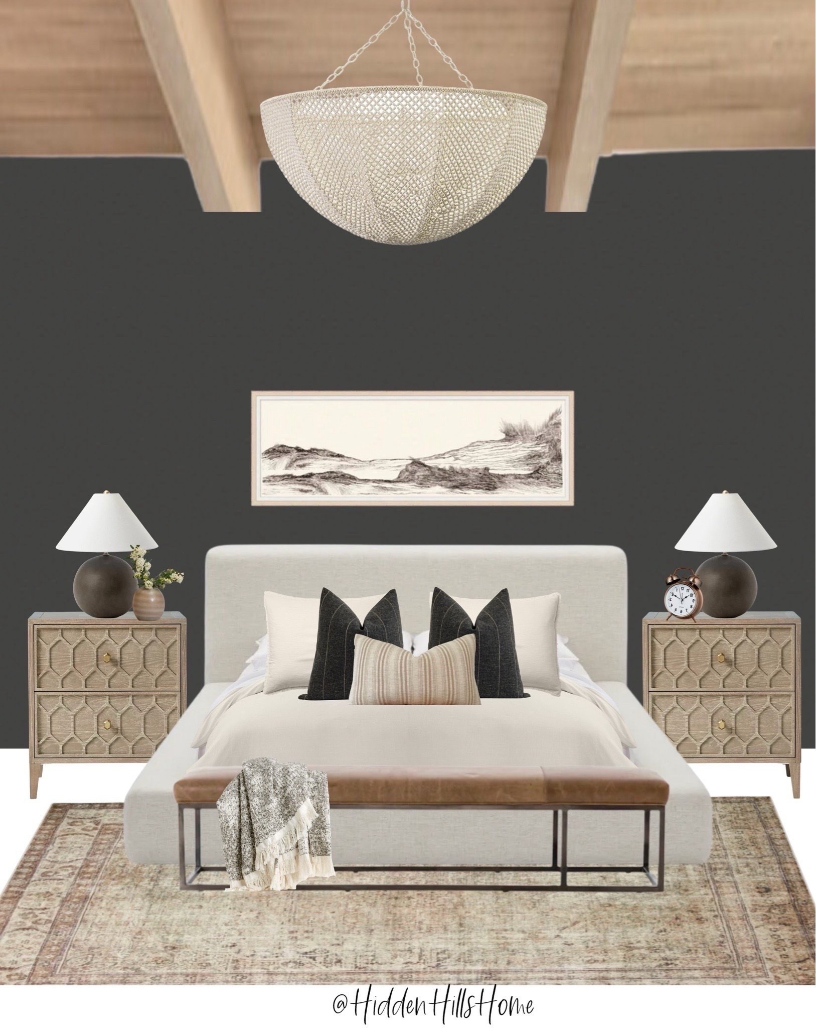 Moody primary bedroom design ideas, master bedroom mood board, modern classic home, bedroom mood board, bed #bed

#LTKHome #LTKSaleAlert