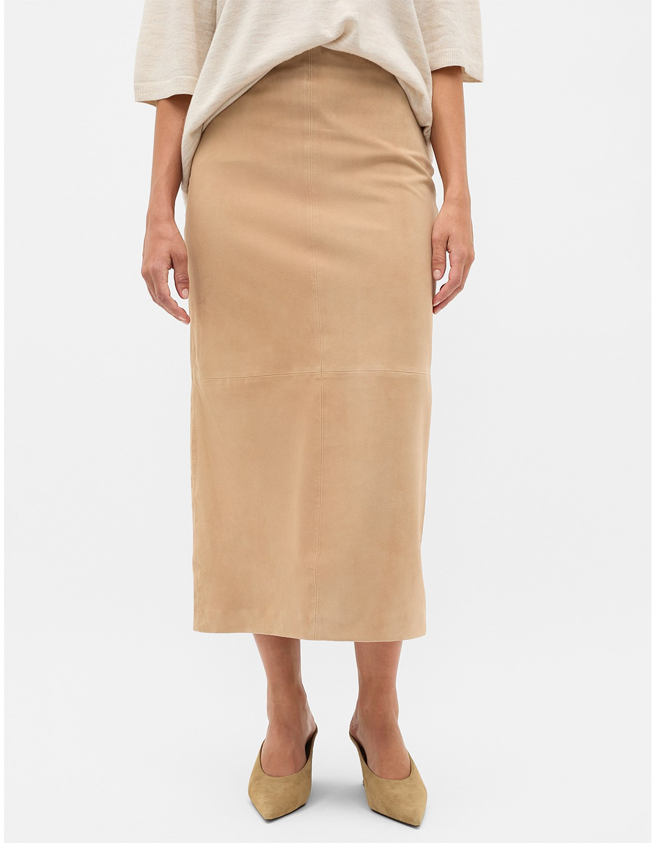 SUEDE MIDI SKIRT | David Jones (Australia & New Zealand)