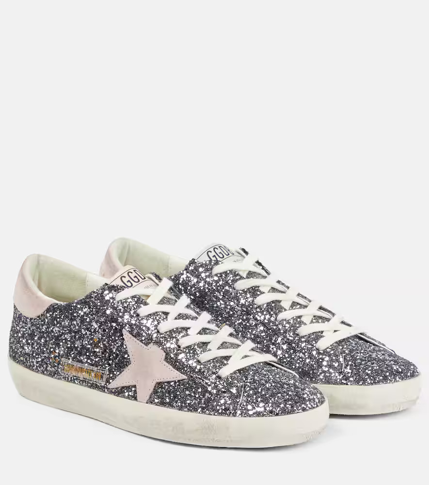 Golden Goose Super-Star glitter sneakers | Mytheresa (US/CA)