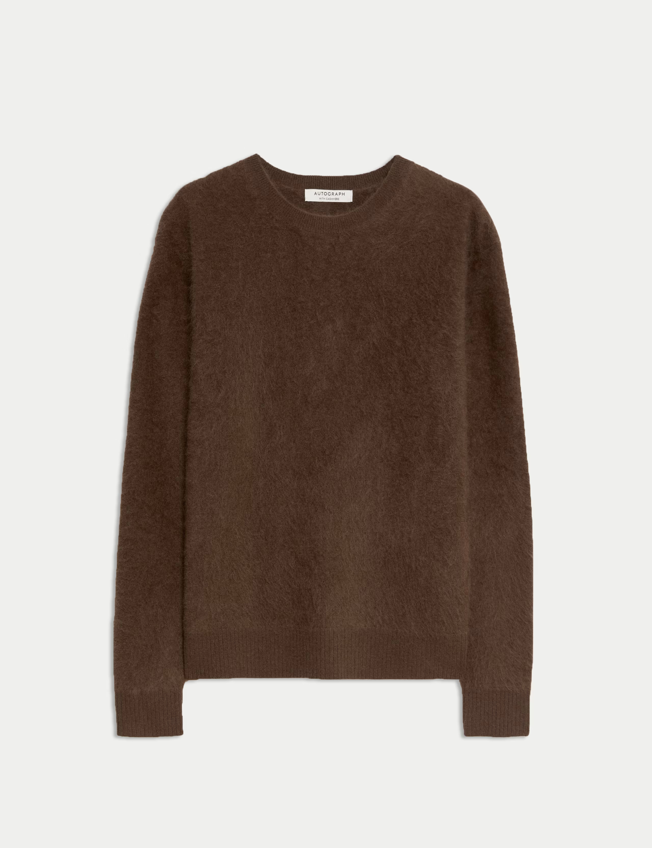 Brushed Wool with Cashmere Crew Neck Jumper | Marks & Spencer (UK)