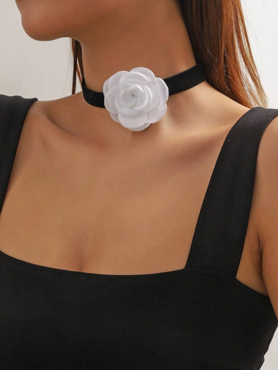 1pc Fashionable Flower Decor Choker For Women For Daily Decoration | SHEIN