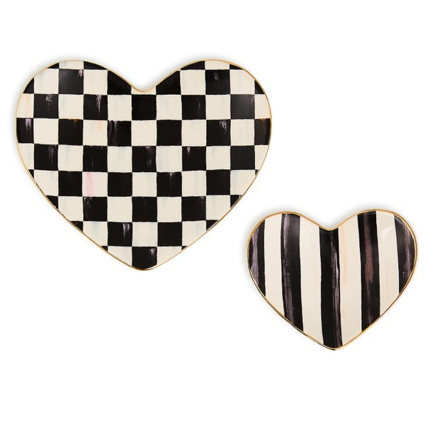 MacKenzie-Childs Courtly Heart Trinket Dishes | MacKenzie-Childs