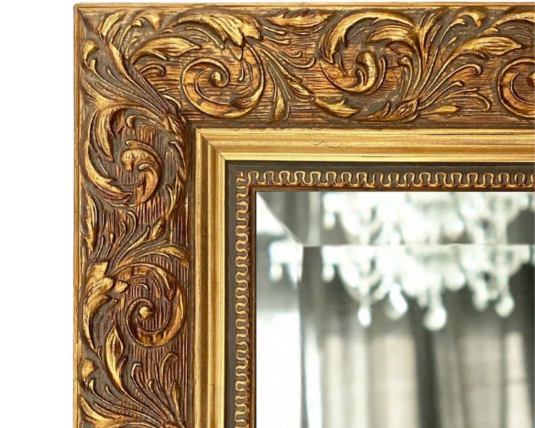 West Frames Bella French Ornate Embossed Antique Gold Framed Wall Mirror | Etsy (US)