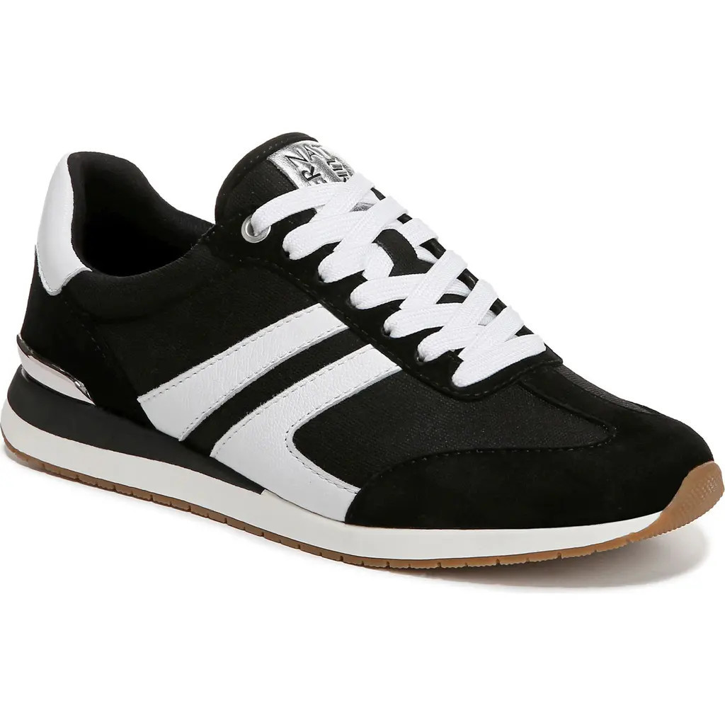 Naturalizer Lorena Wedge Sneaker in Black/white at Nordstrom, Size 9.5 | Nordstrom