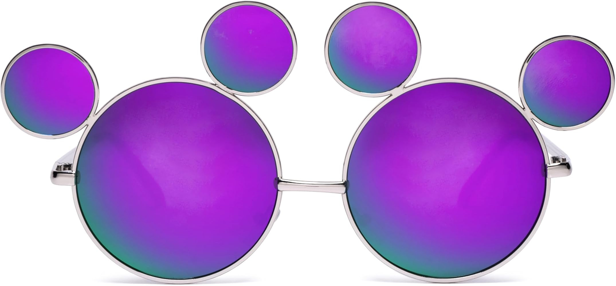 Mouse Ear Sunglasses Purple Lenses Silver Frames, Polarized UV 400 Protection, Teen and Adult | Amazon (US)