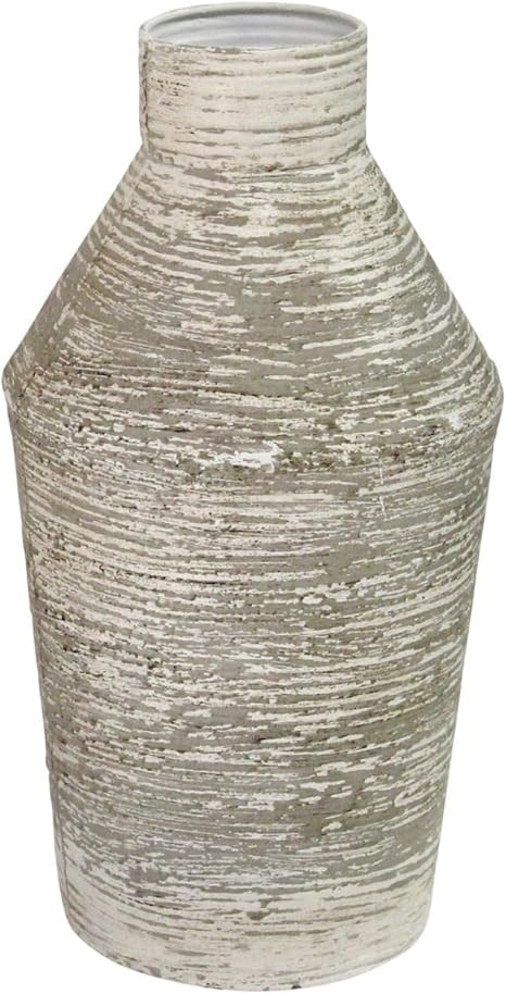 Stratton Home Décor Stratton Home Decor Medium Rustic Table Vase, 7.09W X 7.09D x 13.39H, White,... | Amazon (US)