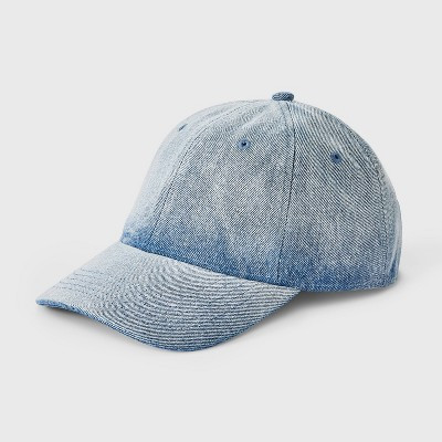 Denim Frayed Baseball Hat - Universal Thread™ Bule Denim | Target