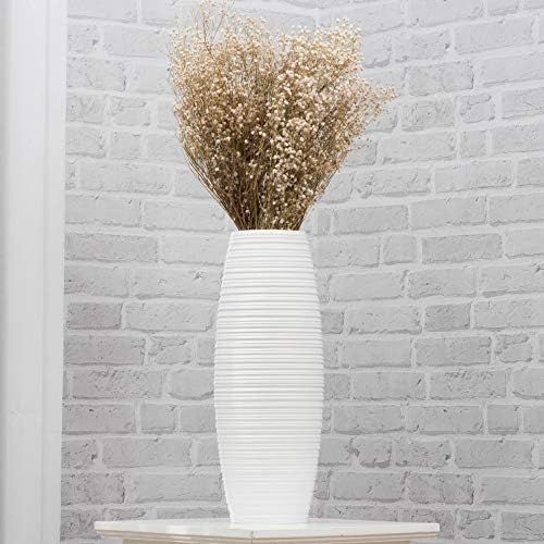 LEEWADEE Small Floor Vase – Handmade Flower Holder Made of Mango Wood, Sophisticated Vase for D... | Amazon (UK)
