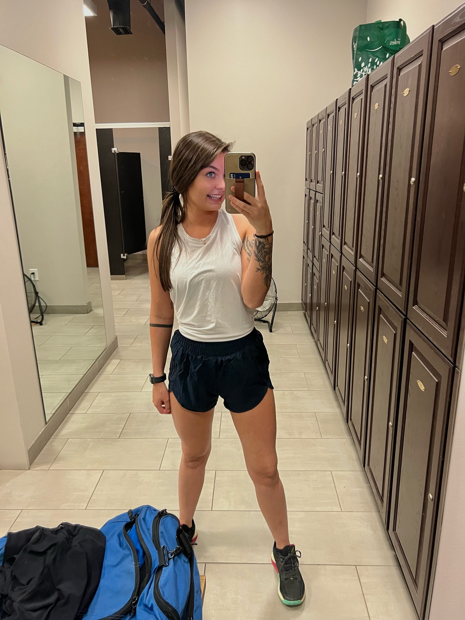 Workout top and workout shorts. Such a cute workout outfit! The top ties in the back so you can adjust it! My favorite workout shorts!! All Amazon! 

#LTKfit #LTKFind #LTKunder50