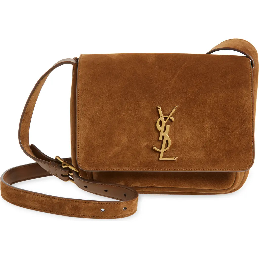 Saint Laurent Niki Suede Crossbody Bag in Caramel Cognac at Nordstrom | Nordstrom