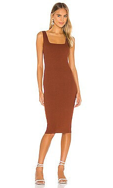 Lovers + Friends Fleur Midi Dress in Chocolate Brown from Revolve.com | Revolve Clothing (Global)