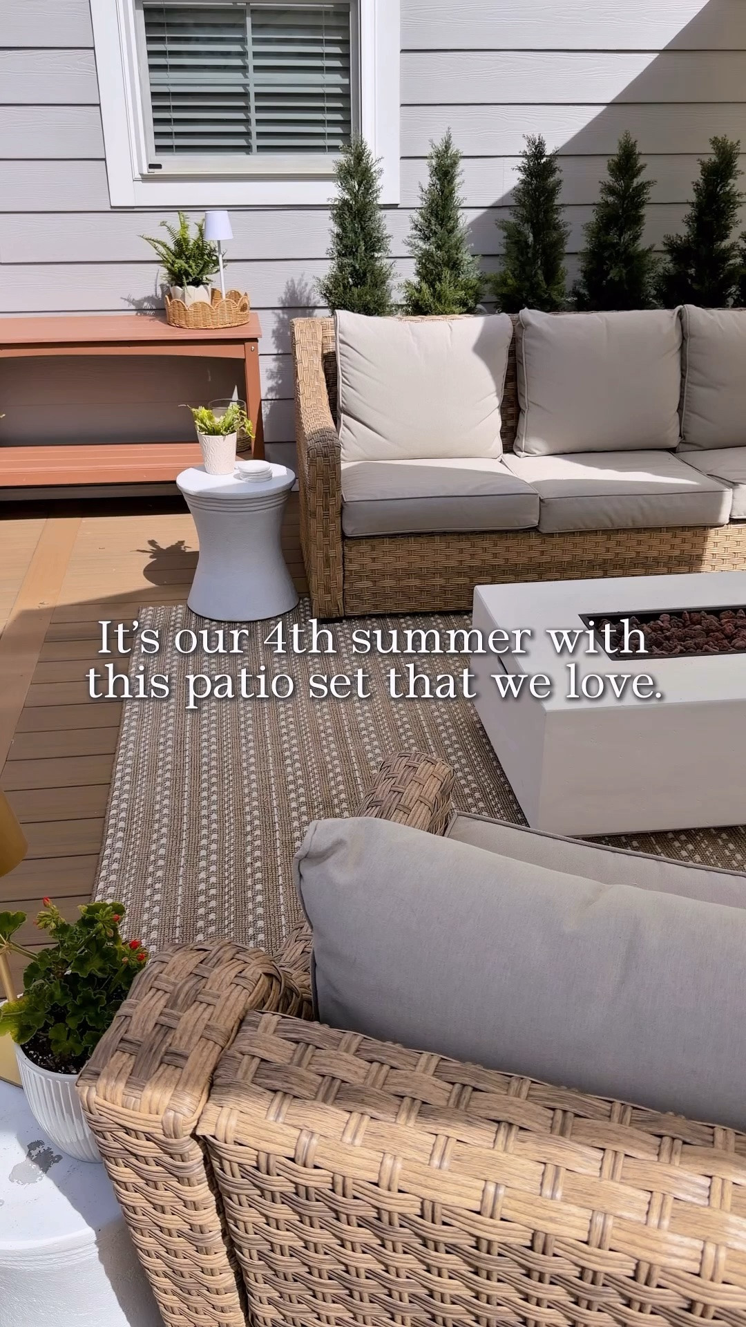 Outdoor patio refresh, wicker patio sofa, replacement outdoor cushions, outdoor seating makeover, patio styling ideas, neutral outdoor decor, cozy backyard patio, woven outdoor furniture, fire pit seating area, affordable patio update, deck decorating ideas, outdoor living space, cream outdoor cushions, patio furniture refresh, backyard entertaining space, outdoor rug styling, modern organic patio, Amazon outdoor decor, Walmart patio furniture, summer patio inspiration

#LTKHome #LTKSeasonal #LTKSaleAlert