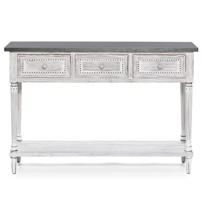 Luxen Home Farmhouse Metal Console Table | Lowe's