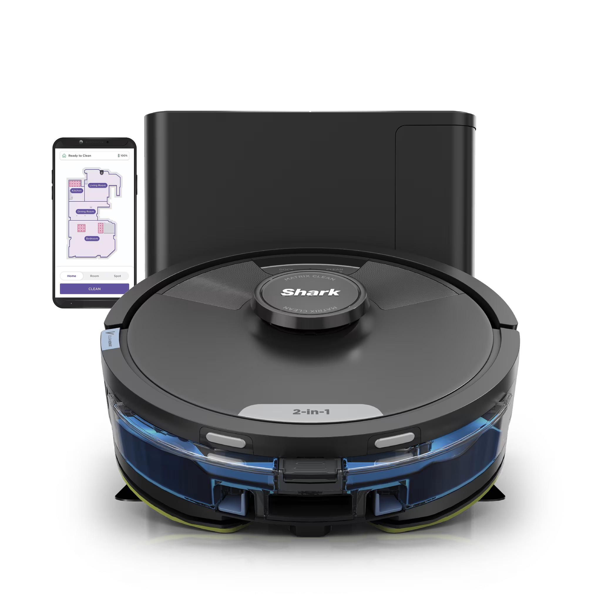 Shark Matrix™ Plus 2-in-1 Robot Vacuum and Mop with XL HEPA Self-Empty Base Robot Vacuums - Sha... | Ninja Kitchen