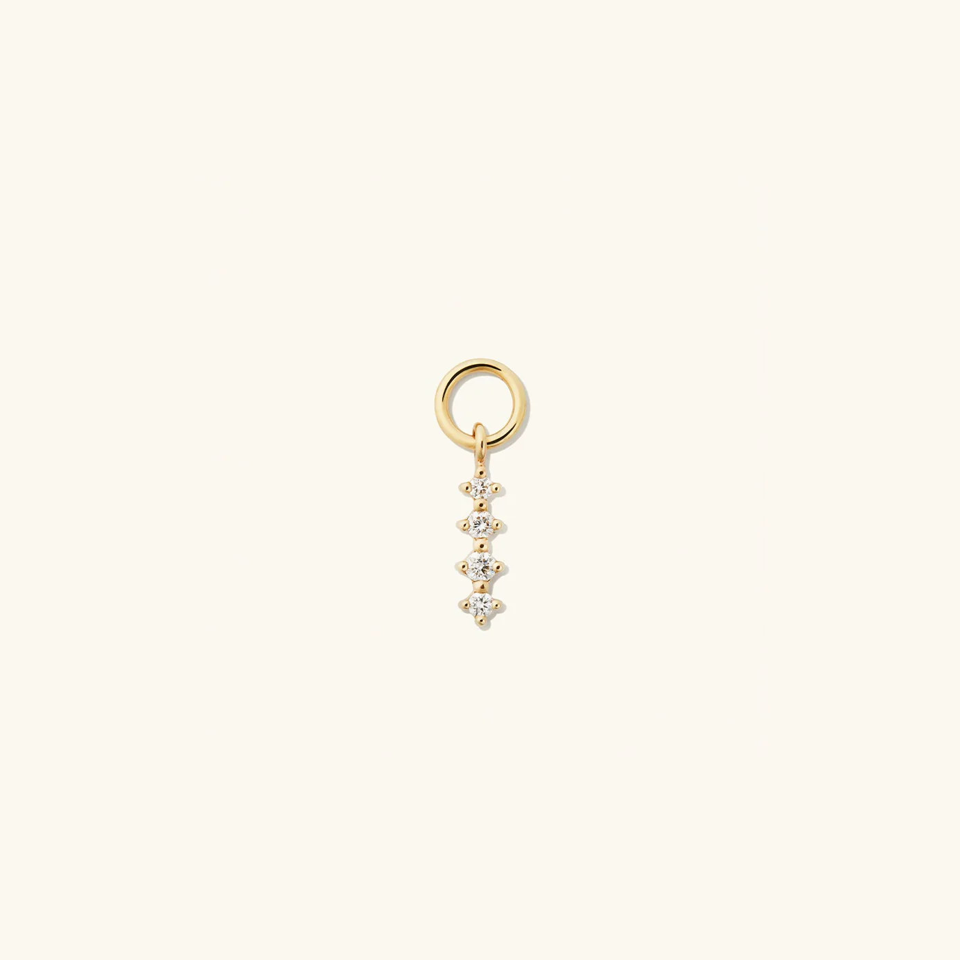 Single Diamond Icicle Hoop Charm | Mejuri Fine Crew