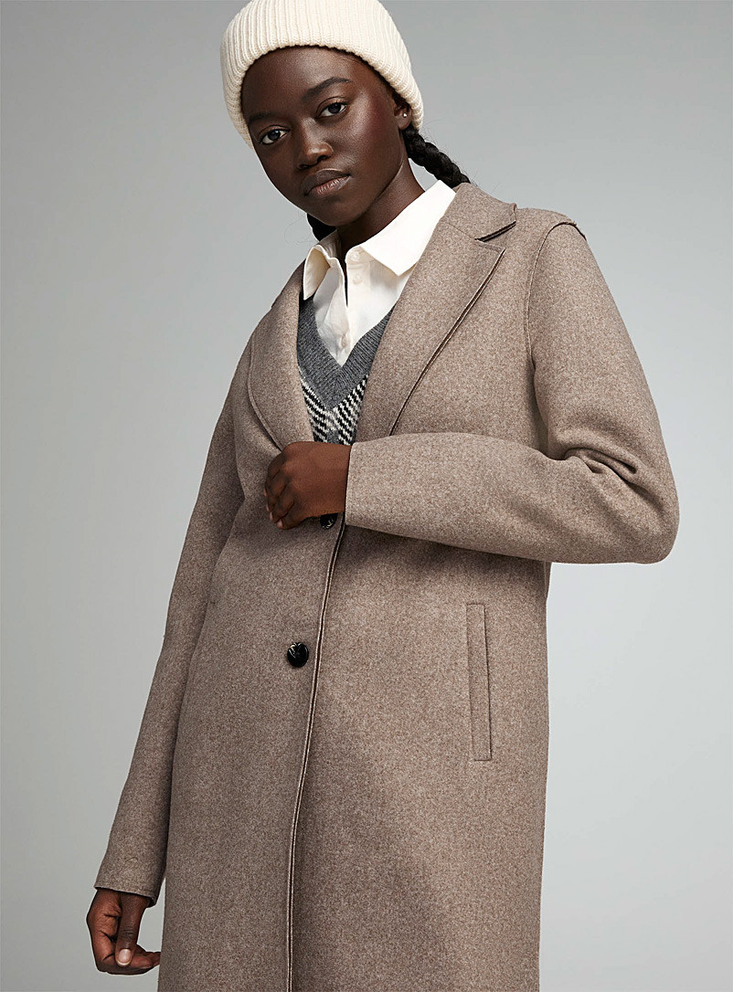 Two-button brushed coat
        
        

	
		
        
             
							
								
									... | Simons