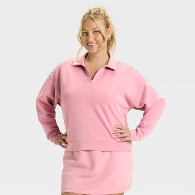 Women's Airy Sleek Polo Sweatshirt - All In Motion™ | Target