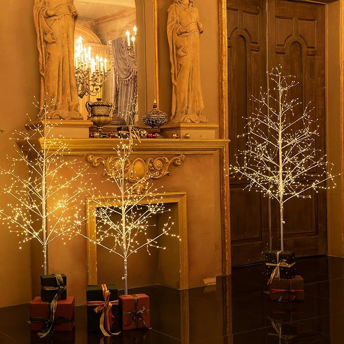 LIGHTSHARE Christmas Tree Combo Kit - Starlit Tree Collection with Angel Lights, 4 feet 5 feet an... | Amazon (US)