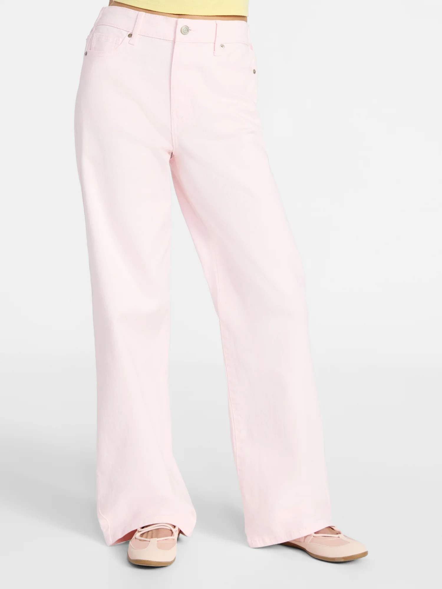 No Boundaries High Rise Baggy Wide Leg Jeans, 32'' Inseam, Women’s and Women's Plus 00-20 | Walmart (US)