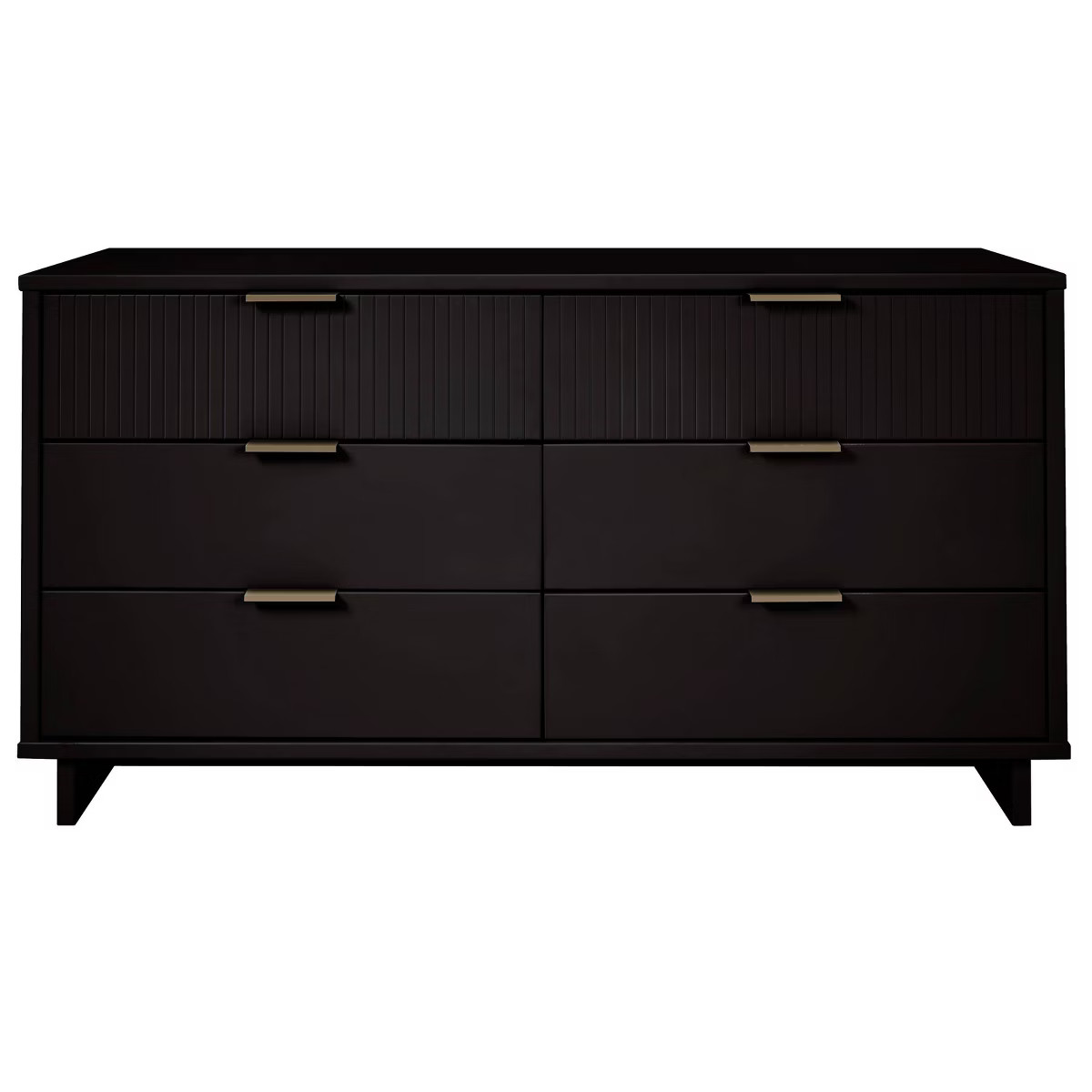 Granville Modern 6 Drawer Double Wide Dresser Black - Manhattan Comfort | Target