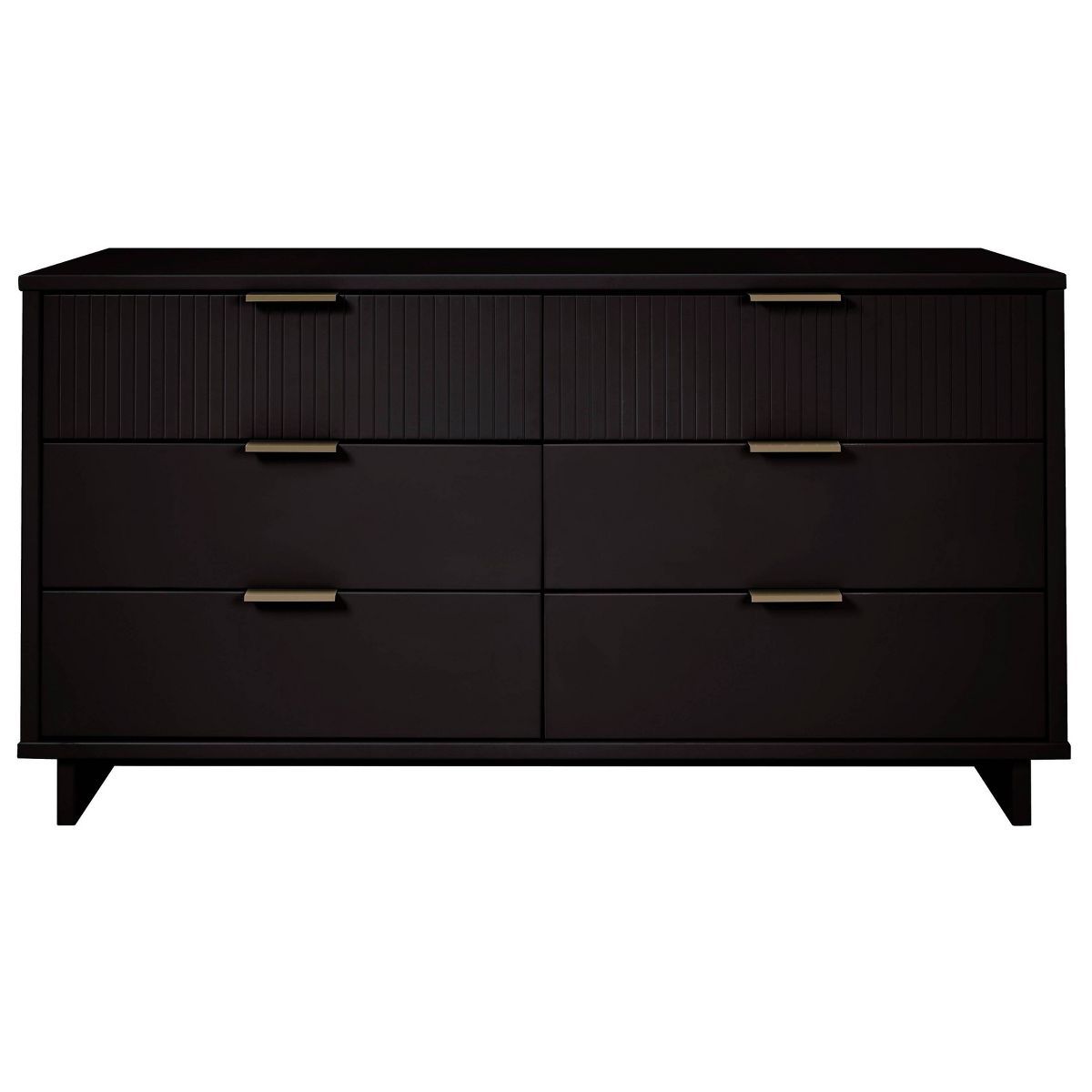 Granville Modern 6 Drawer Double Wide Dresser Black - Manhattan Comfort | Target
