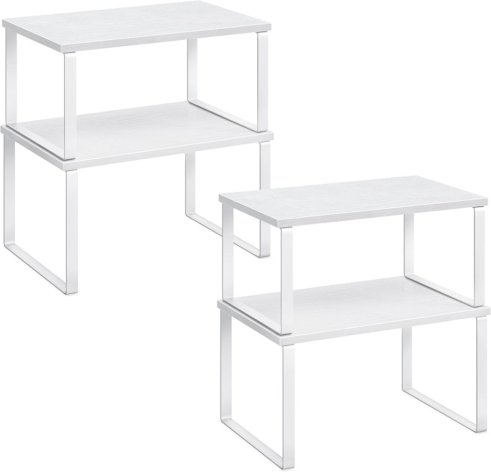 SONGMICS Cabinet Organizer Shelf, Set of 4 Kitchen Counter Shelves, Kitchen Storage, Spice Rack, ... | Amazon (US)