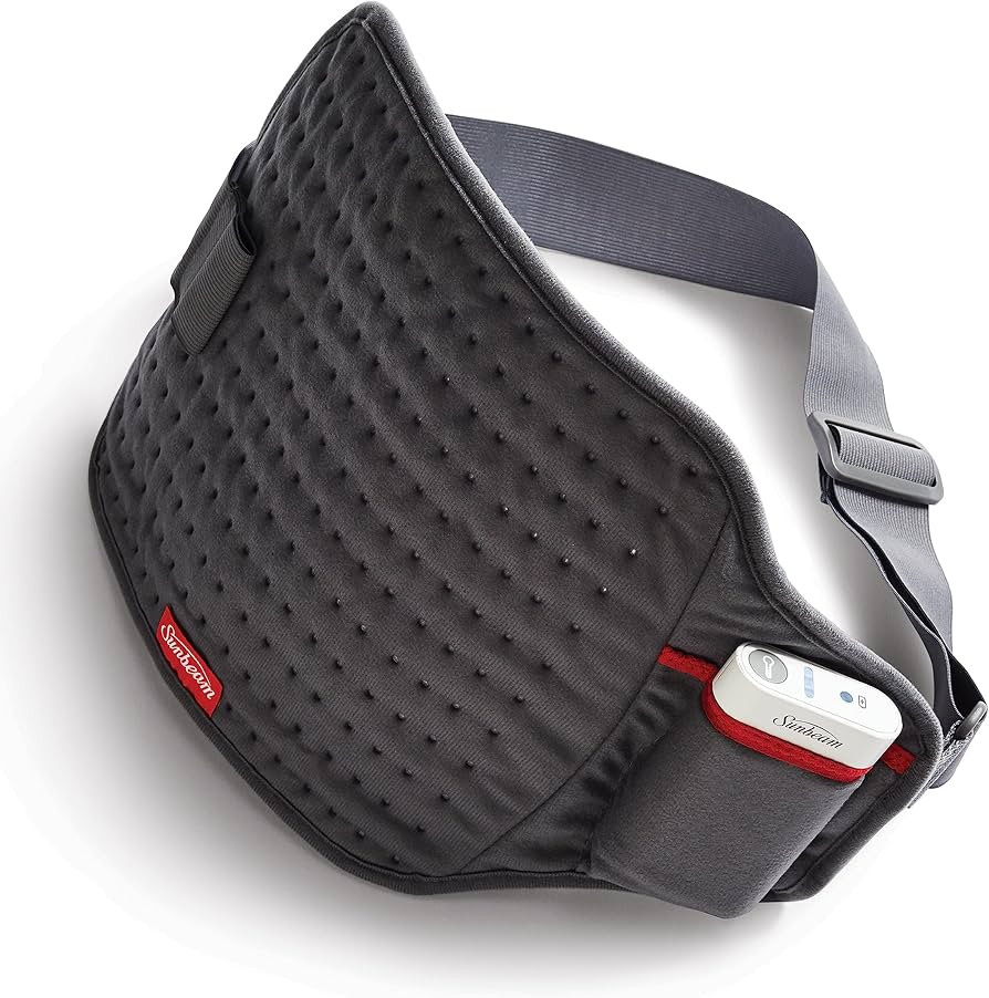 Sunbeam Cordless Heating Pad, Rechargeable, Portable, 9.5 x 12, Pain Relief for Back, Shoulder, a... | Amazon (US)