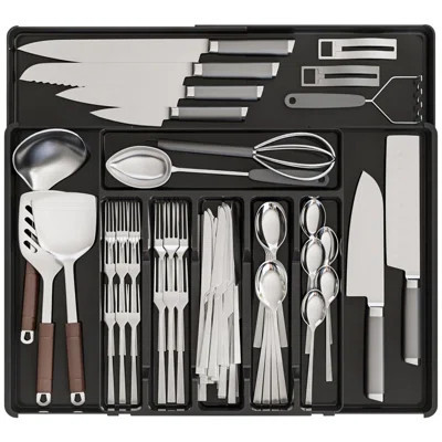 Expandable Silverware Organizers For Kitchen Drawers,Large BPA Free Cutlery Organizer In Drawer | Wayfair North America