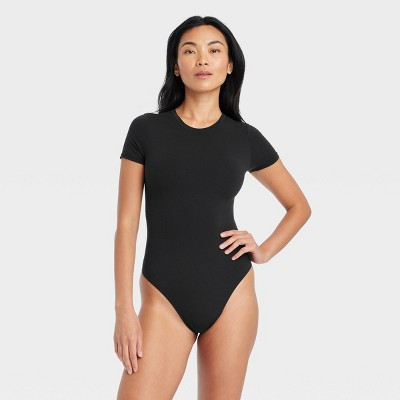 Women's Luxury Collection 4-Way Stretch Short Sleeve Bodysuit - Auden™ Black XS | Target