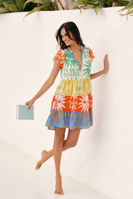 Anisa Makhoul Tiered Mini Dress | Anthropologie (US)