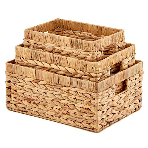 Honey-Can-Do STO-02882 Nesting Banana Leaf Baskets, Multisize, 3-Pack,Natural | Amazon (US)