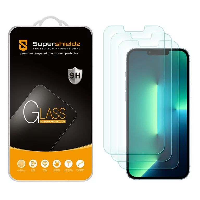 [3-Pack] Supershieldz for Apple iPhone 13 Pro Max (6.7 inch) Tempered Glass Screen Protector, Ant... | Walmart (US)