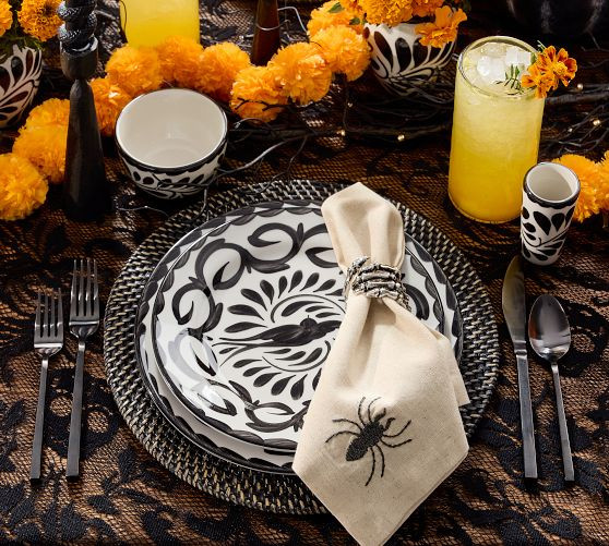 Puebla Porcelain Dinner Plates - Set of 4 | Pottery Barn (US)
