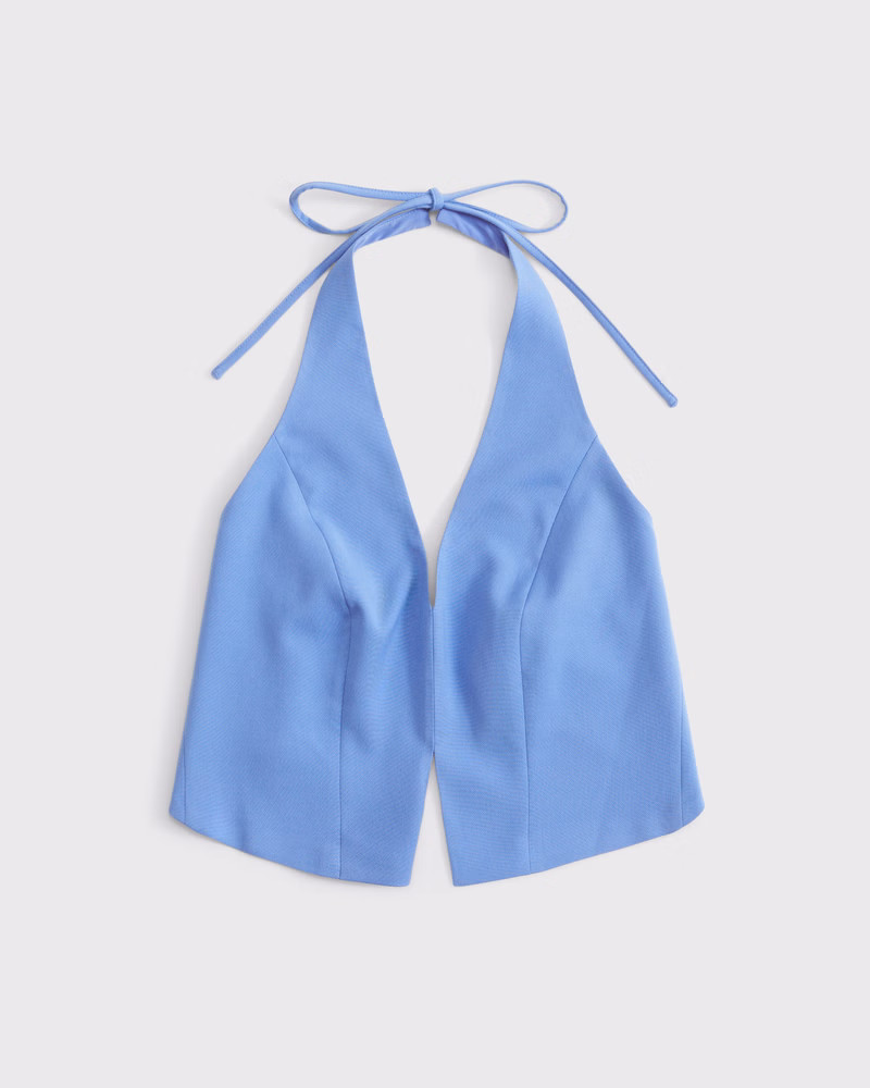 Clean Front Tailored Halter Top | Abercrombie & Fitch (US)
