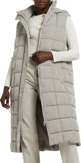 Quilted Hooded Longline Vest | Nordstrom