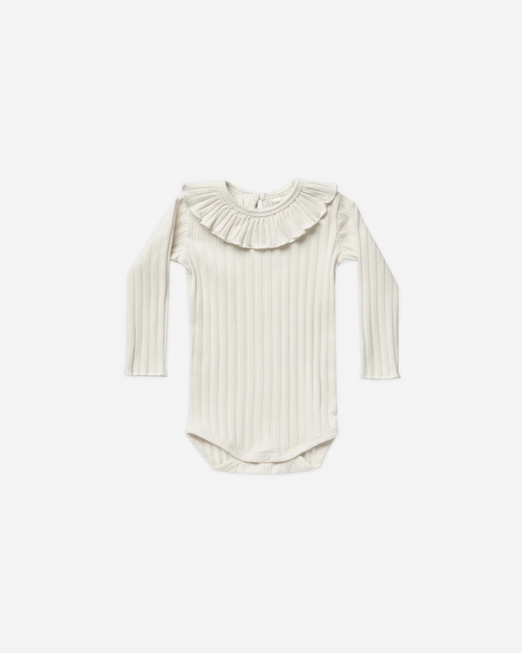 Ruffle Collar Onesie || Ivory | Rylee + Cru