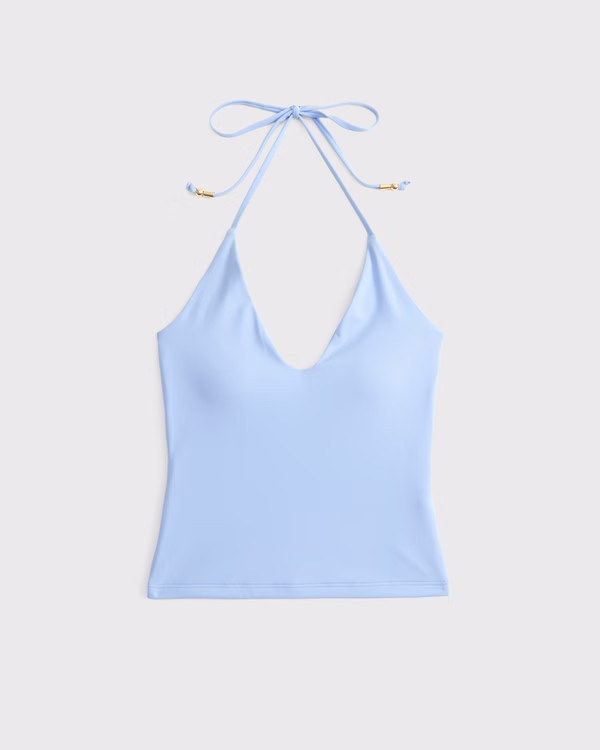 Bra-Free Snatched Seamless Halter Top | Abercrombie & Fitch (US)