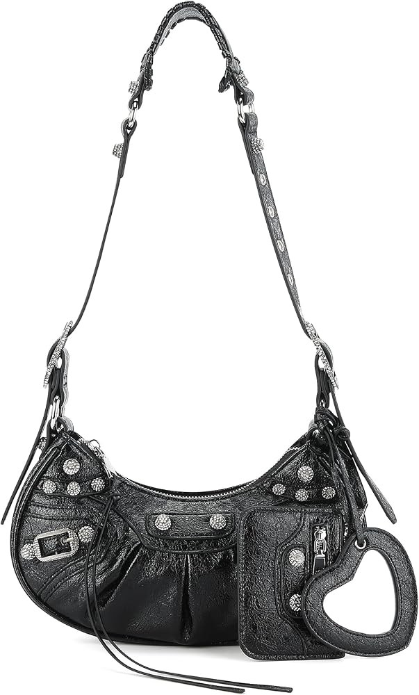 Cross Body Bag Purses for Women Shoulder Bag With Rhinestons Fashion Rivet Punk Bag Y2K Bag | Amazon (US)