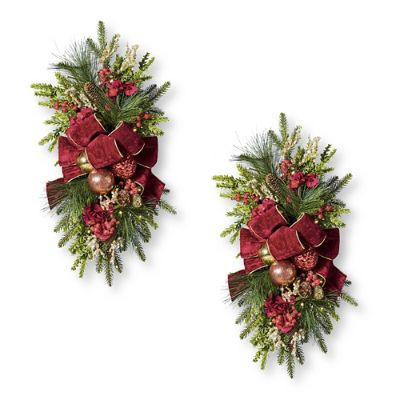 Regal Splendor Vertical Stairway Swags, Set of Two | Frontgate