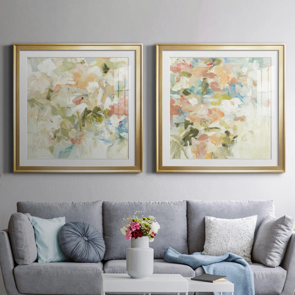 " Floral Blush II " 2 - Pieces Painting Print | Wayfair North America
