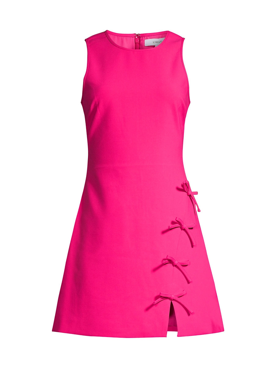 Women's Hunt Bow-Embellished Minidress - Fuchsia - Size 4 | Saks Fifth Avenue