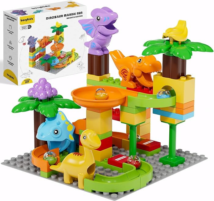 Kids Marble Run Building Block Dinosaur, Montessori Learning Resources STEM Toy Bricks Maze Puzzl... | Amazon (US)
