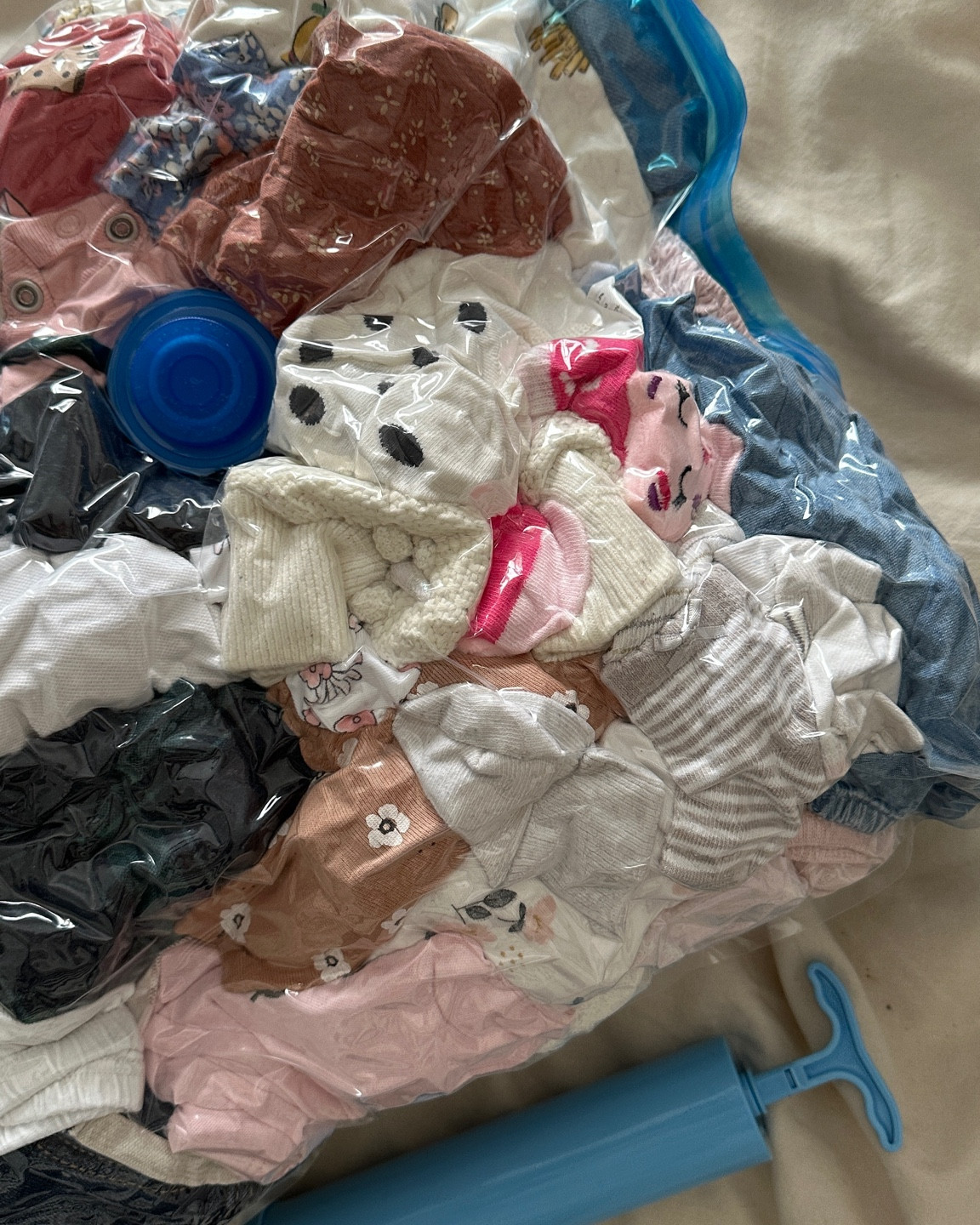 The ultimate solution for storing outgrown baby clothes! Vacuum bags take up so much less space than storage bins!

#LTKhome #LTKbaby #LTKkids