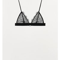 Zara - Lace Bra With Central Detail - Black - L - Woman | Zara UK