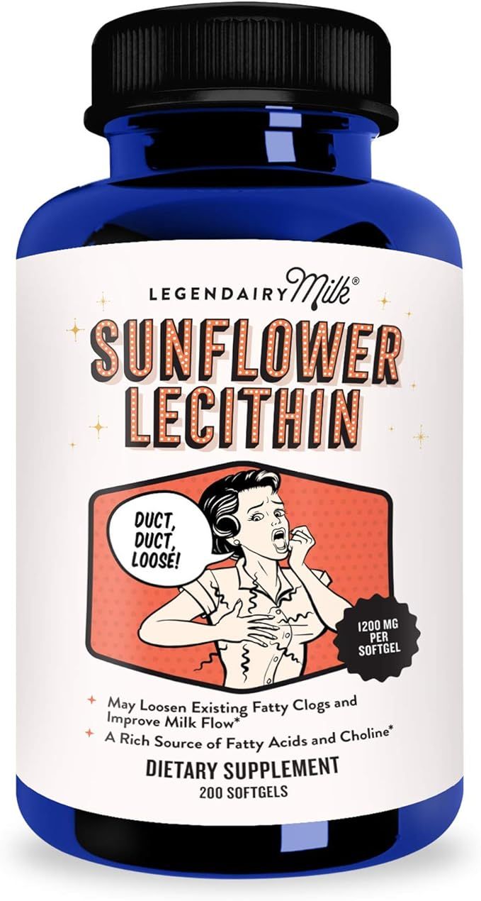 Legendairy Milk® Sunflower Lecithin, 1200mg of Organic Sunflower Lecithin per Softgel, 200 count... | Amazon (US)